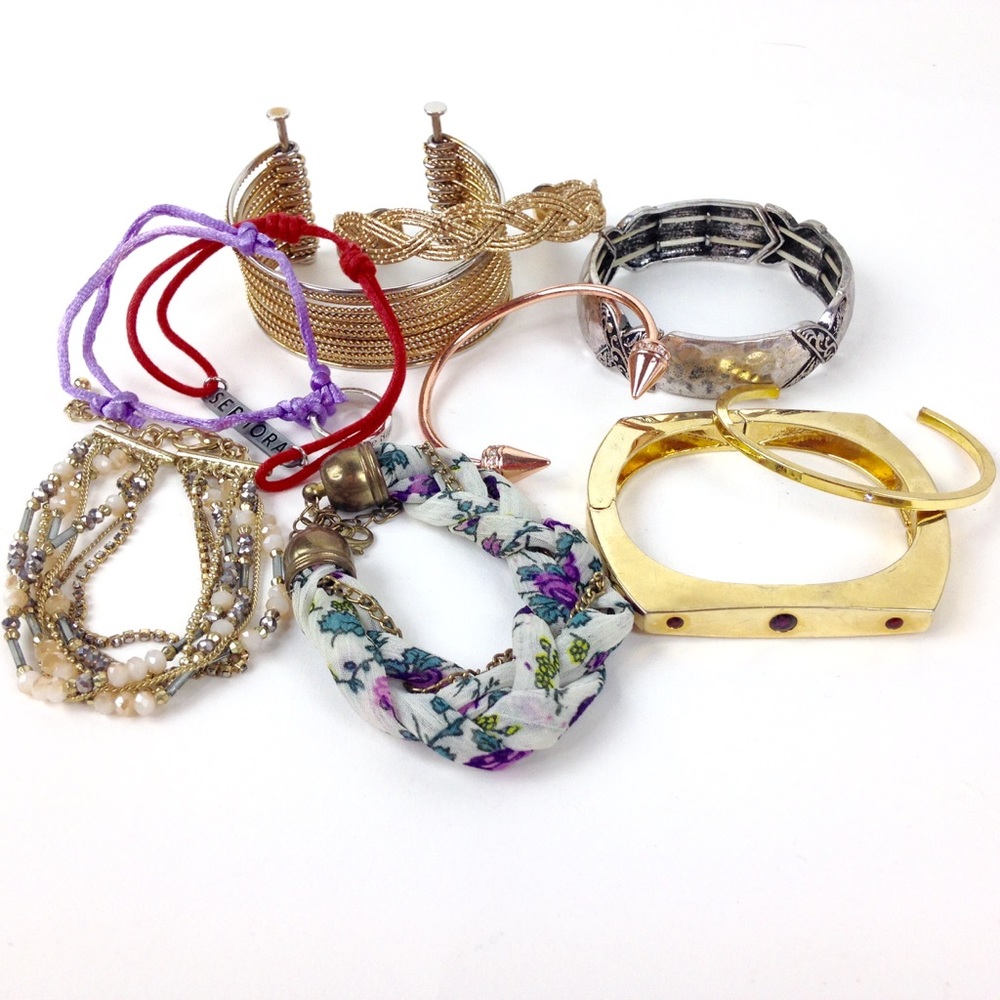Bundle lot of 10 Boho Bangle Bracelets